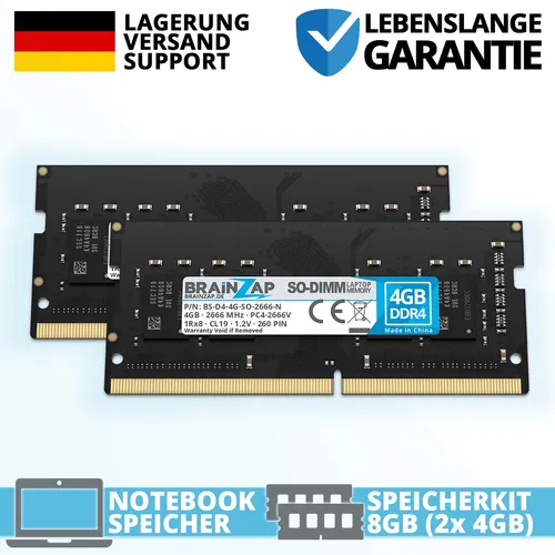 8GB DDR4 RAM PC4-2666V SO-DIMM 1Rx8 2666 MHz 1.2V Notebook Laptop (2x 4GB)
