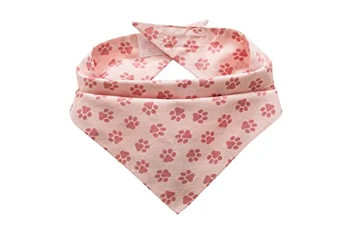 Hunde Bandana Kopftücher Hundehalstuch Dreieckstuch für Kleine, Mittelgroße und Große Hunde (Rosa, M)