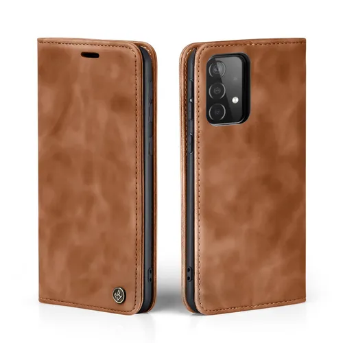 Hülle für Samsung Galaxy A52 / A52s 5G / A52 5G Handytasche Klapphülle Hellbraun