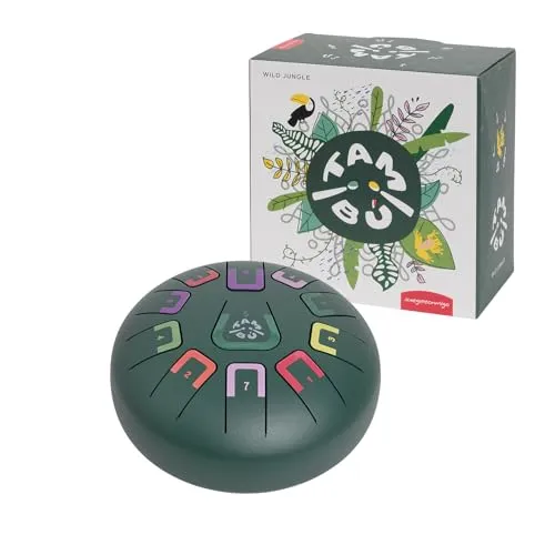 TAMBÚ Trommel 8 Zoll – Handpan mit 11 Noten - Die TAMBÚ Trommel ist ein ideales Handpan für Einsteiger. Mit 11 farblich markierten Noten und drei Spielmethoden bietet sie vielseitigen Klangspaß. Inklusive Tragetasche und Notenbuch.