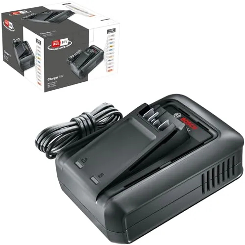 Bosch Ladegerät AL 18V-44 - Kompatibel mit allen Home Garden 18V-Akkus, schnelles Laden in nur 59 Minuten und integrierte Wandhalterung