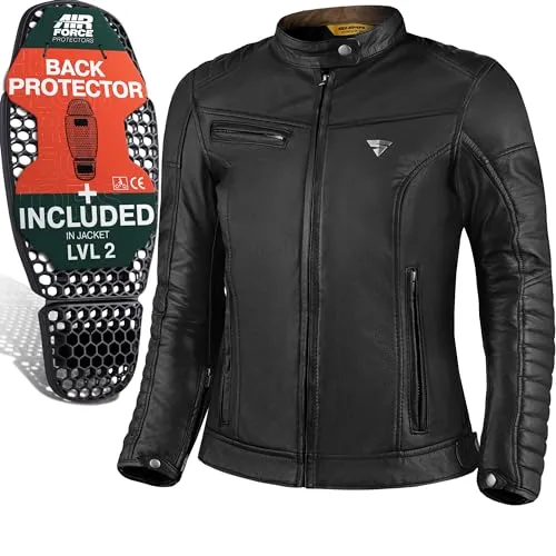SHIMA WINCHESTER 2.0 Motorradjacke Damen - Klassische Biker-Lederjacke mit Protektoren - Schutzjacke für Damen mit Rücken-, Schulter- und Ellbogenprotektoren, wasserdichten Taschen und Belüftungsöffnungen für optimalen Komfort beim Fahren.