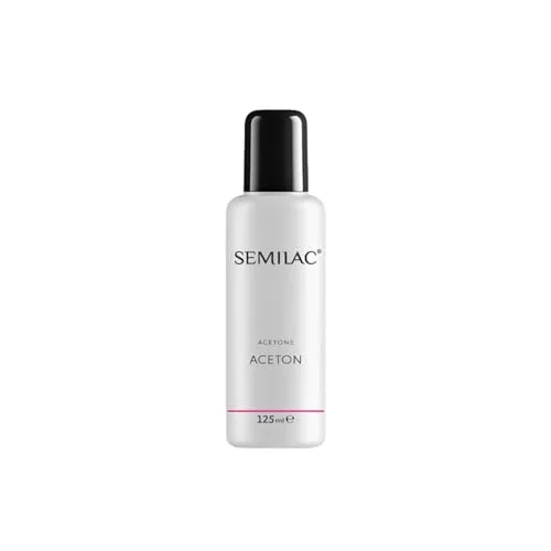 Semilac Remover Acetone Nagellackentferner 125 ml Für Hybridlack UV LED Nagellack Reiniger für Maniküree und Pediküre Dermatologisch Getestet