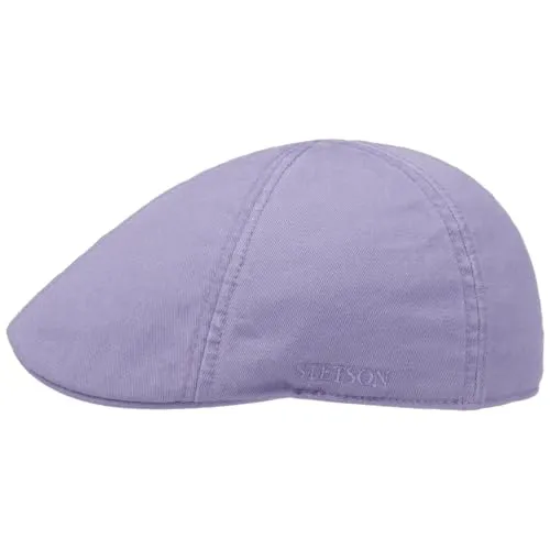 Stetson Texas Cotton Flatcap mit UV-Schutz 40+ in Flieder, Größe M (56-57 cm) - Hochwertige Baumwoll-Flatcap mit effektivem UV-Schutz 40+, ideal für sonnige Tage. Bequem und stilvoll, erhältlich in verschiedenen Farben für jeden Anlass.