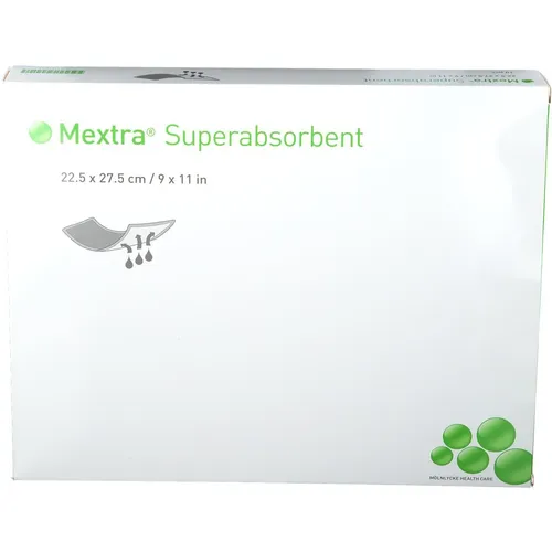 Mextra Superabsorbent Verband 22,5x27,5 cm - 10 Stück - Kompressen & Verbände, hochabsorbierend für optimale Wundversorgung und schnelle Heilung.