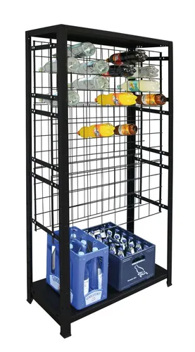 SCHULTE Regalwelt Weinregal für bis zu 96 Flaschen - Regalsystem für bis zu 96 Flaschen, freistehend und aus robustem Metall, ideal für Weinliebhaber und perfekte Präsentation im Keller oder Wohnzimmer.