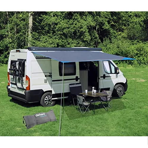 deiwo Sonnensegel Essential 3,50 x 2,4 m - Grau - Sonnensegel für effektiven Schutz vor Sonnen- und UV-Strahlen, schnell aufbaubar mit variablen Höhen und praktischer Tragetasche.