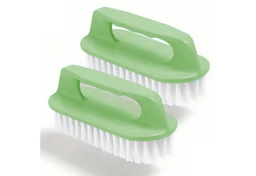 BEKATEQ Reinigungsbürste Scheuerbürste Set, 2X Reinigungsbürste mit Handgriff, (Handbürste, Putzbürste, Universal-Bürste für Badezimmer, Haushalt & Küche, Fliesen - strapazierfähige Borsten, Robustes Material - SEMIKLU.14, 1-tlg)