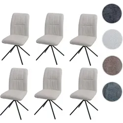 6er-Set Esszimmerstuhl HWC-N99, drehbar mit Auto-Return-Funktion - Stühle für Esszimmer, Küche oder Arbeitszimmer, mit hochwertigem Chenille-Stoffbezug (340g/m²) und praktischer Auto-Return-Funktion für eine aufgeräumte Optik.
