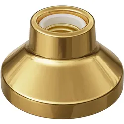 ledscom.de Deckenleuchte/Lampenfassung ELEKTRA, Porzellan, gold glänzend, 1x E27 max. 300W