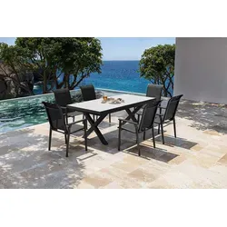 KETTLER Garten-Essgruppe BasicPlus 2026 mit Ausziehtisch - Elegante Garten-Essgruppe BasicPlus 2026 mit ausziehbarem Tisch und 6 Stapelsesseln. Perfekt für gesellige Abende im Freien – robust, witterungsbeständig und komfortabel.