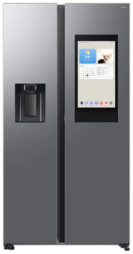 RS90F67BETEF Side-by-Side Kühlschrank - Energieeffizienter Kühlschrank mit Family Hub, 389 L Kühl- und 225 L Gefrierkapazität, ideal für große Familien und moderne Küchen.