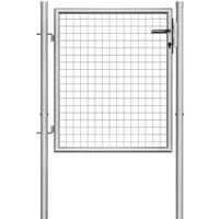 vidaXL Gartentor mit 2 Pfosten - Flügeltor aus robustem Metall, ideal für Garten, Innenhof oder Terrasse, bietet Sicherheit und ein klassisches Design.