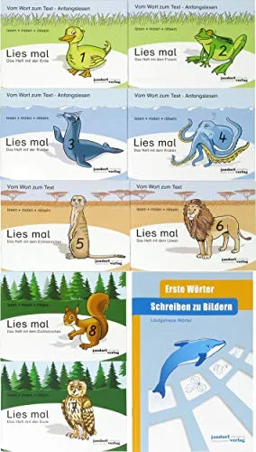 Jandorfverlag Lies Mal Hefte 1-8 - Lautgetreue Worte für effektives Lesen und Schreiben, ideal für Kinder und Lernförderung