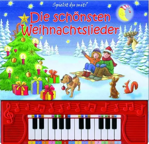 Die schönsten Weihnachtslieder - Pappbilderbuch mit Klaviertastatur