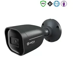 SAFIRE SMART 4MP IP Bullet-Kamera Überwachungskamera Netzwerkkamera mit Fix-Objektiv, grau