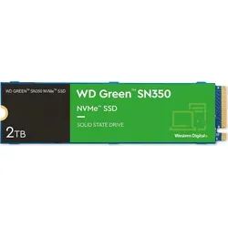 WD Green SN350 NVMe SSD - 2 TB - Festplatten mit blitzschnellen Lese- und Schreibgeschwindigkeiten, ideal für Gaming und schnelle Systemstarts.