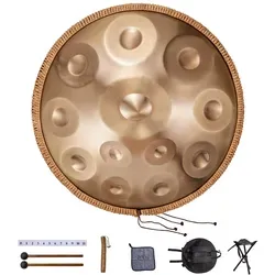 VEVOR Handpan Drum 55cm 12 Noten D-Moll - Handpan Instrument mit 12 Noten, ideal für entspannende Melodien und kreative Ausdrucksmöglichkeiten. Perfekt für Musiker und Klangliebhaber!