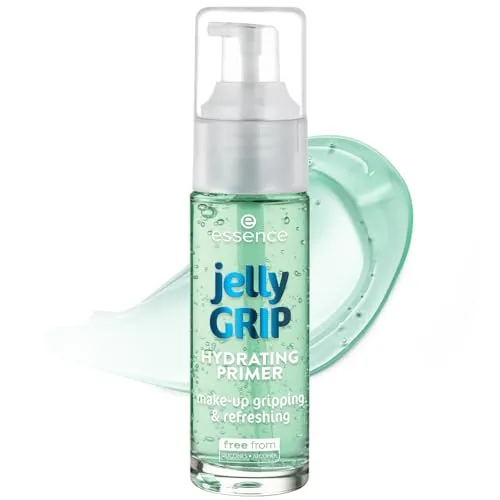 essence jelly GRIP Primer – Feuchtigkeitsspendende Grundierung für langanhaltendes Make-up – Vegane Kosmetik – 30 ml - Die feuchtigkeitsspendende Jelly-Grundierung sorgt für ein frisches Hautbild und ist die ideale Basis für langanhaltendes Make-up. Mit geprüften, veganen Inhaltsstoffen für ein strahlendes Finish.
