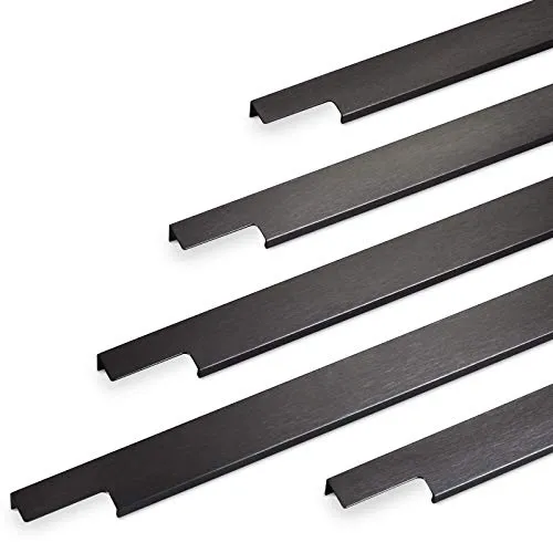 Möbelgriff BLANKETT 295 mm schwarz gebürstet Profilgriff für rückseitige Verschraubung Schubladengriff Griff-Profilleiste von SO-TECH®