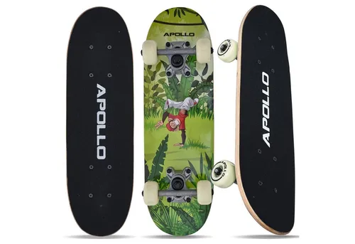 Apollo Skateboard Kinderskateboard 20" Monkey Man - Skateboard für Kinder ab 3 Jahren, ideal zum spielerischen Erlernen von rollender Fortbewegung mit symmetrischem Deck und sportlichem Design.