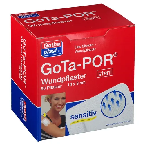 GOTA-POR Wundpflaster steril 80x100 mm - 50 Stück - Kategorie: Wundbehandlung - Hochwertige sterile Wundpflaster für sicheren Schutz und schnelle Heilung, versandkostenfrei.