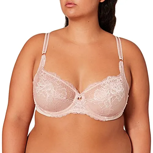 Wild Peony Florale W BH Hellrosa B 95 Damen - Funktionsunterwäsche – Luxuriöser Bügel-BH mit romantischen Pfingstrosen-Stickereien für feminine Eleganz und perfekten Halt.