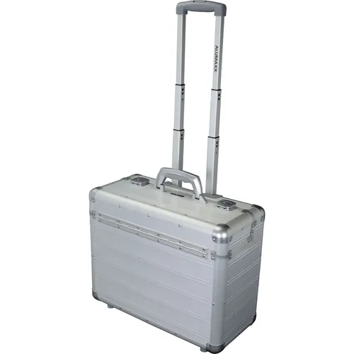 ALUMAXX Pilotenkoffer DISCOVERY - Edler Aluminium Trolley 47,5 x 22,5 x 38,5 cm mit viel Stauraum und sicherem Schloss-System für Notebooks bis 15,6 Zoll