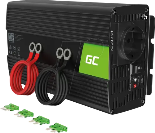 GC INV08 Wechselrichter 1000/2000W - Wechselrichter 12V auf 230V, ideal für Reisen und Outdoor-Aktivitäten. Mit USB-Anschluss und umfassenden Sicherheitsmerkmalen für sorgenfreies Laden von Geräten.