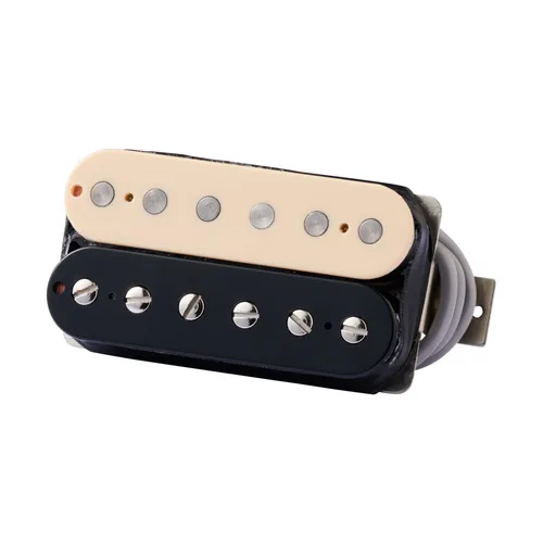 Gibson 498T "Hot Alnico" Bridge Zebra - Leistungsstarker Humbucker für die Steg-Position. Der Gibson 498T bietet eine heiße Wicklung und betont die Hochmitten, ideal für kraftvolle Hard Rock- und Metal-Sounds. 4-adriges Anschlusskabel ermöglicht vielseitige Klangvariationen.