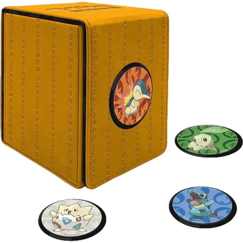 Ultra Pro - Pokemon Alcove Click Johto: Store 100 Double-Sleeved Cards with 4 Th