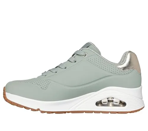 Skechers Uno Golden Air Damen Schnürer in Grün, Größe 36 - Schnürer für Damen, kombiniert Komfort mit modernem Streetstyle. Mit Skechers Air-Cooled Memory Foam® und luftgepolsterter Sohle für erstklassigen Tragekomfort.