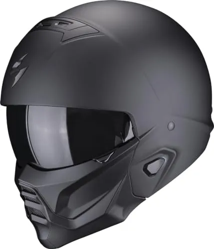 Scorpion Jethelm EXO-COMBAT 2 II SOLID matt schwarz - Motorradhelm in Größe S 55/56, mit matt schwarzem Finish und dunklem Visier für optimalen Schutz und Stil. Ideal für unisex Erwachsene.