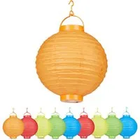 Relaxdays LED Lampions bunt, 10 Stück, batteriebetrieben - Stimmungsvolles Lampion Set für Garten, Balkon oder Innenräume. Bunte Papierlaternen im 10er Pack, ideal für Partys und Feierlichkeiten. Energieeffiziente LED-Beleuchtung, die leicht aufzuhängen ist und für eine festliche Atmosphäre sorgt.