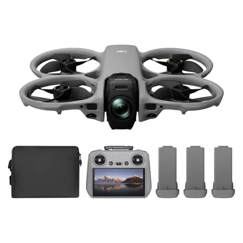 DJI Avata 360 Fly More Combo (RC 2), 360°-Drohne mit 1-Zoll-8K-360°-Imaging für FPV- und Luftaufnahmen, 360°-Kameradrohne mit Propellerschutz. Enthält die RC 2 für präzise Steuerung und drei Akkus.