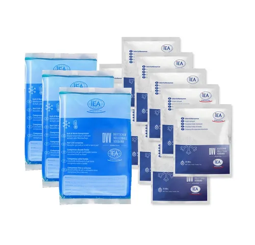 IEA Medical Kalt-Warm-Kompresse Mischset Kompressen: 3x Kalt-Warm 12x20 cm + 10x Sofort-Kalt, Bundle 13-tlg., Gelkompressen wiederverwendbar, Sofort-Kaltkompressen zum Aktivieren