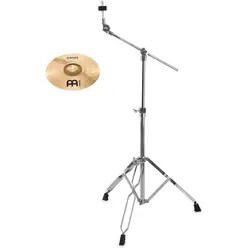 Meinl Classics Custom Brilliant 8" Splash + Galgenbeckenständer Set - Zubehör für Schlaginstrumente, 8" Splash mit Brilliant-Finish aus B10 Bronze, inkl. stabilen Galgenständer für optimale Positionierung.