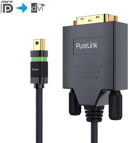 PURE ULS2100-010 - MiniDP 1.2 auf DVI Single, Ultimate Serie, schwarz, 1,0 m