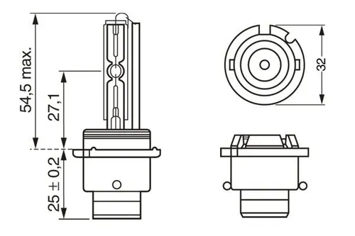 Bosch Glühlampe Fernscheinwerfer Xenon White HID WS 1 987 302 910 - Autobeleuchtungen mit hoher Lichtausbeute und langer Lebensdauer für optimalen Fahrkomfort bei Nacht.