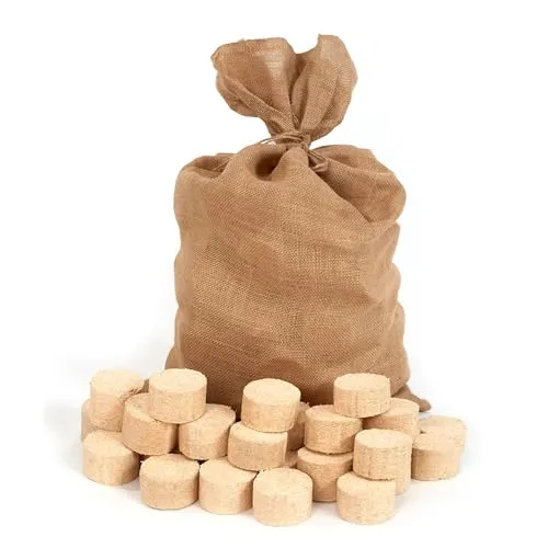 Floranica Holzbriketts 100% Gepresste Hartholzbriketts 12,5 kg - Grillanzünder aus 100% Naturprodukt, schadstofffrei und ideal für Kaminöfen mit langer Brenndauer und sauberer Verbrennung.