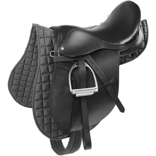 Kerbl Sattelset für Ponys, 16 Zoll, schwarz - Komplettes Starterset für Einsteiger und Freizeitreiter, ideal für verschiedene Reitdisziplinen mit hochwertiger Verarbeitung.