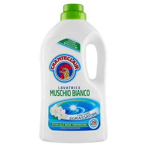 Chante Clair Lavatrice Muschino Bianco Waschmittel 1260ml - Waschmittel für effektive und schonende Reinigung, parfümiert mit Weißem Moschus für langanhaltenden frischen Duft. Ideal für 28 Waschgänge.