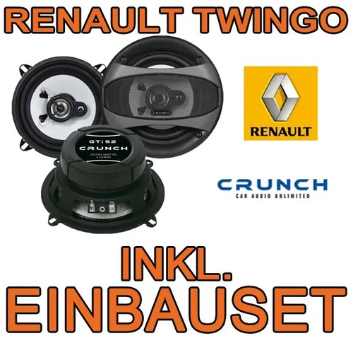 RENAULT TWINGO 1 FACELIFT CRUNCH 130mm TRIAXE LAUTSPRECHER VORNE NEU - Hochwertiges Lautsprecherpaar für den Renault Twingo 1 Facelift. 3-Wege-System für klaren Klang und kraftvollen Sound. Einfacher Einbau für Ihr Fahrzeug.