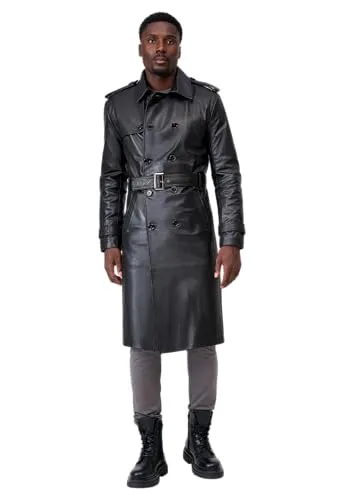 RICANO Herren Leder-Trenchcoat „Domenico“ – Edler Trenchcoat aus feinstem Lamm Nappa Leder - Luxuriöser Herren Trenchcoat aus 100 % Lamm Nappa Leder – handgefertigt, mit akzentuierten Nähten und perfekter Passform. Ideal für stilvolle Anlässe und vielseitig kombinierbar.
