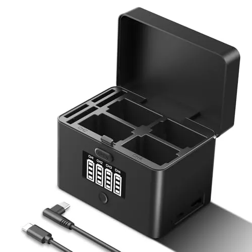 NEEWER 2 in 1 Vierkanal USB Ladegerät für NP-FZ100 & LP-E6, 40W Schnellladung, Kunststoff Backup Netzteil Kompatibel mit Sony A6700 A7III FX3 FX30 A7IV Canon EOS R5 II, NW-ZP4