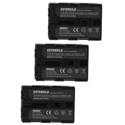 EXTENSILO 3x Akku kompatibel mit Sony MVC-CD400, MVC-CD500, MVC-CD250, MVC-CD300, MVC-CD350 Kamera (1600 mAh, 7,4 V, Li-Ion)