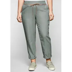 Sheego Jerseyhose Schlupfhose grün 44