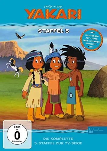 Yakari DVD Staffelbox - Die komplette fünfte Staffel - Filme, freigegeben ohne Altersbeschränkung, ideal für die ganze Familie und spannende Abenteuer mit Yakari.