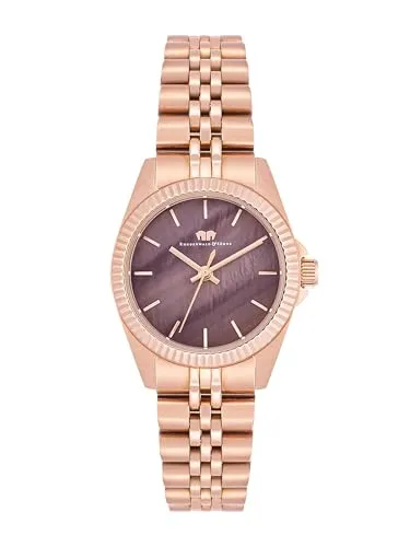 Rhodenwald & Söhne Quarzuhr Cassina roségold mit Edelstahl-Armband - Elegante Armbanduhr in roségold, wasserdicht bis 5 bar, mit robustem Edelstahl-Armband und geschraubtem Gehäuseboden für besondere Langlebigkeit.