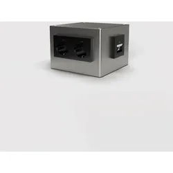 BS BODENSTECKDOSEN BS 1206-1-6 Aufbodentank - Steckdosenleiste mit 4x Schutzkontakt-Steckdose und 2x RJ45 für optimale Vernetzung, ideal für Büros und moderne Arbeitsplätze.